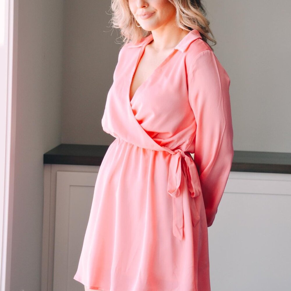 Hot Pink Tie Dress